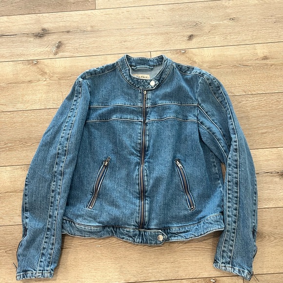 We The Free Fast Lane Denim Moto Jacket - Picture 6 of 6